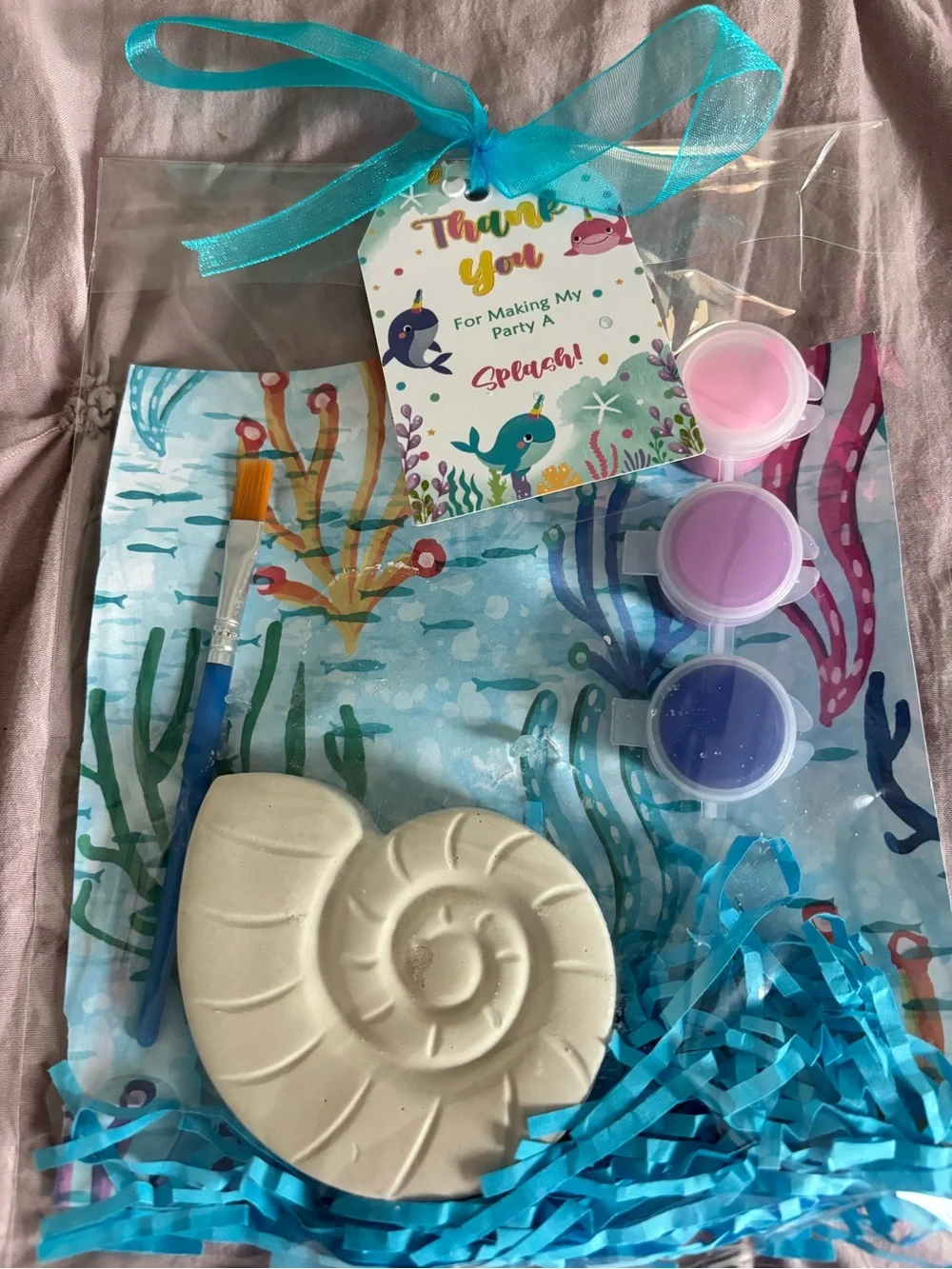 Kids Paint-Your-Own Seashell Kit – Blue
